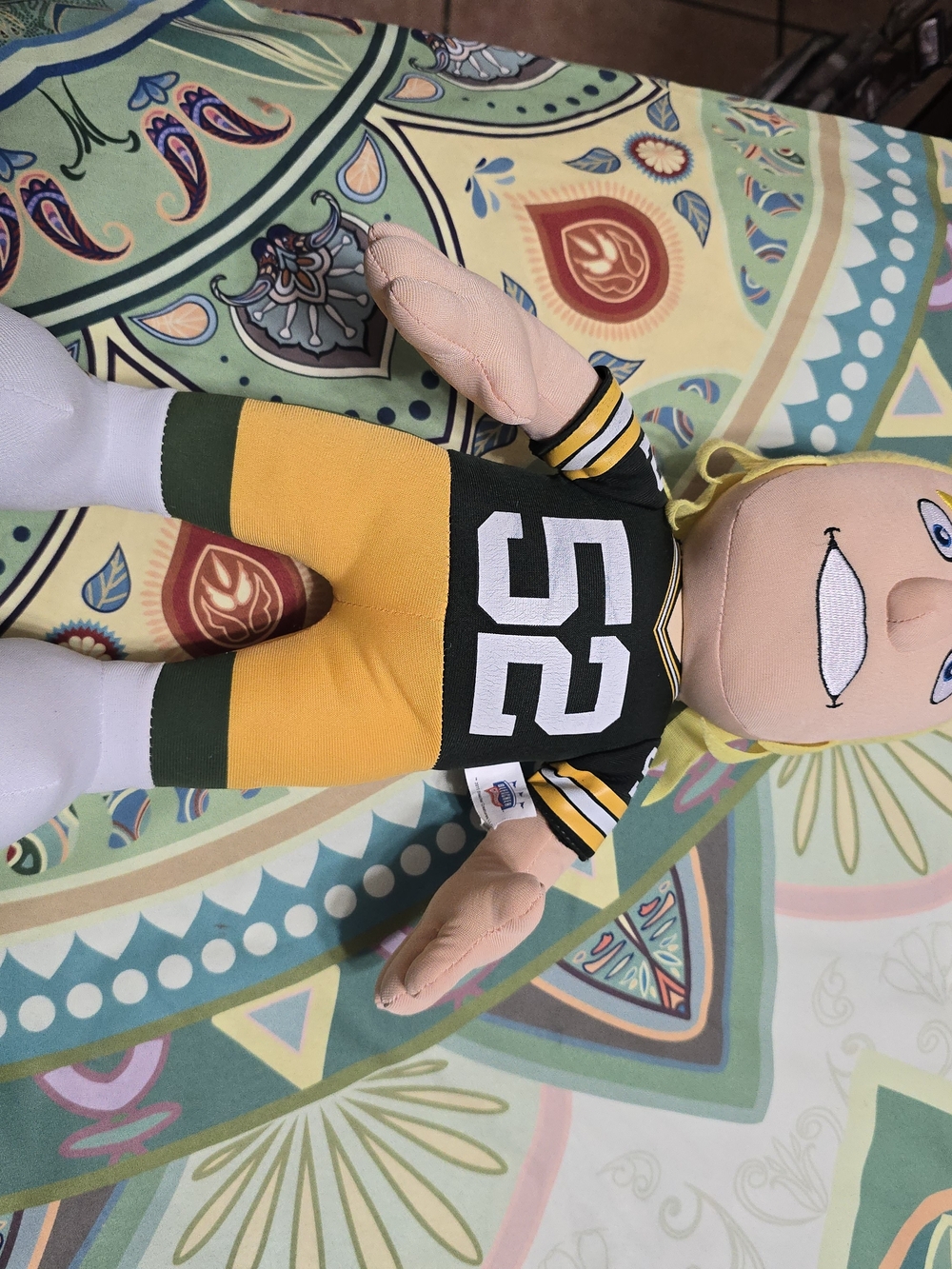 NFL Green Bay Inspired Plush Football Player Doll - Green & Yellow